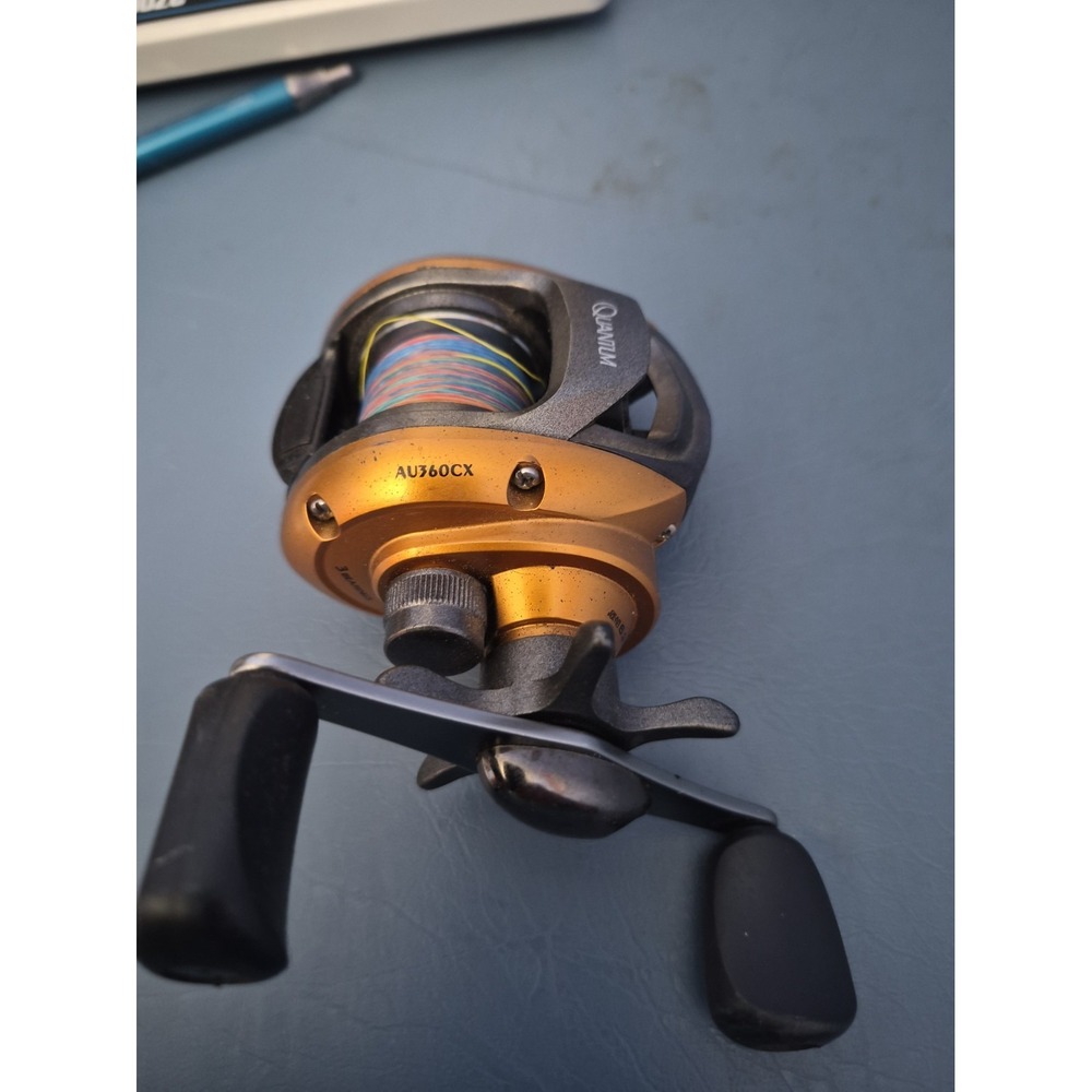 Used QUANTUM AURA AU360CX Baitcasting Fishing Reel Gear Ratio 6.2:1